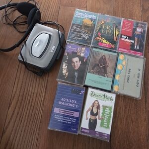 RCA Model RP-1802A Portable Cassette Player w/ Tapes And Headset